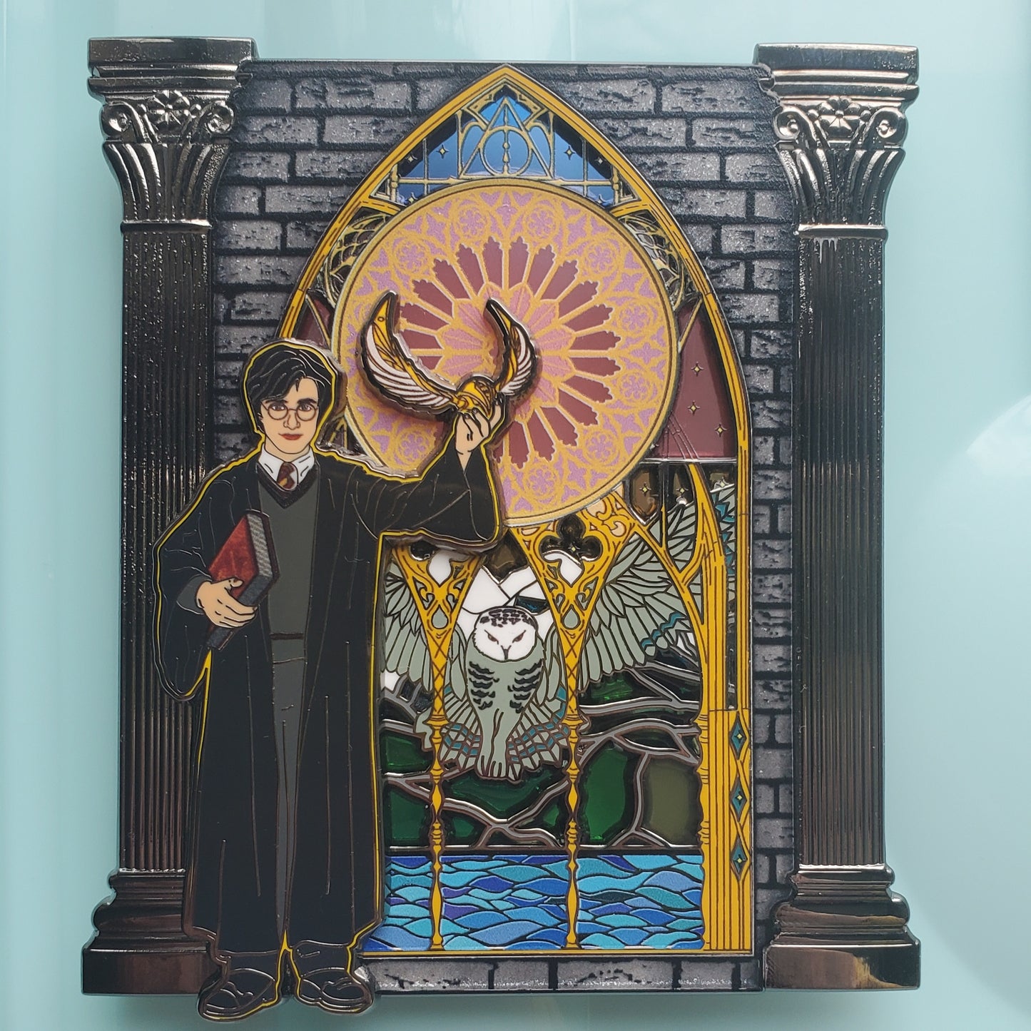 Scar Boy Stained Glass Window Enamel Pin LE 35