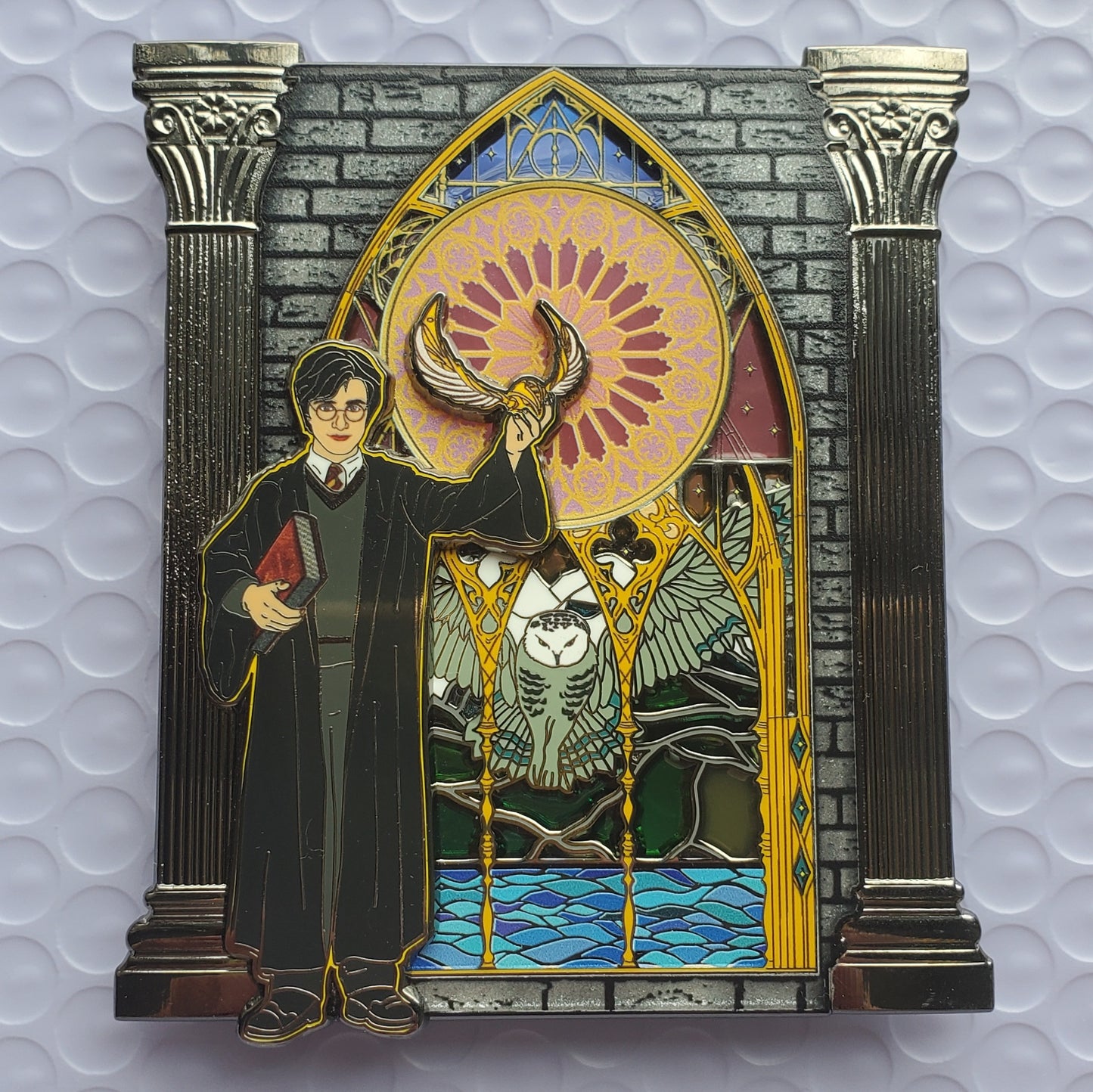 Scar Boy Stained Glass Window Enamel Pin LE 35