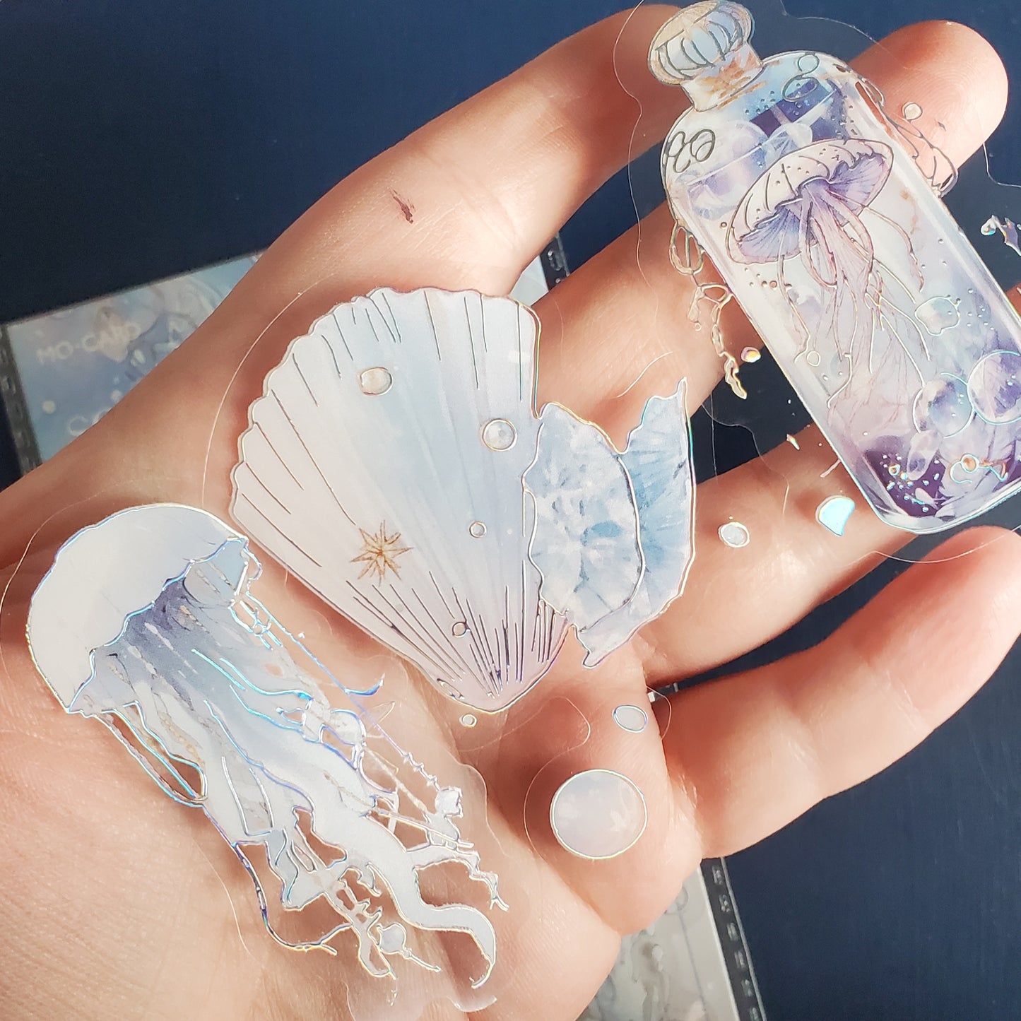 Holographic Jelly Fish Sticker Packs CHOOSE YOUR COLOR!