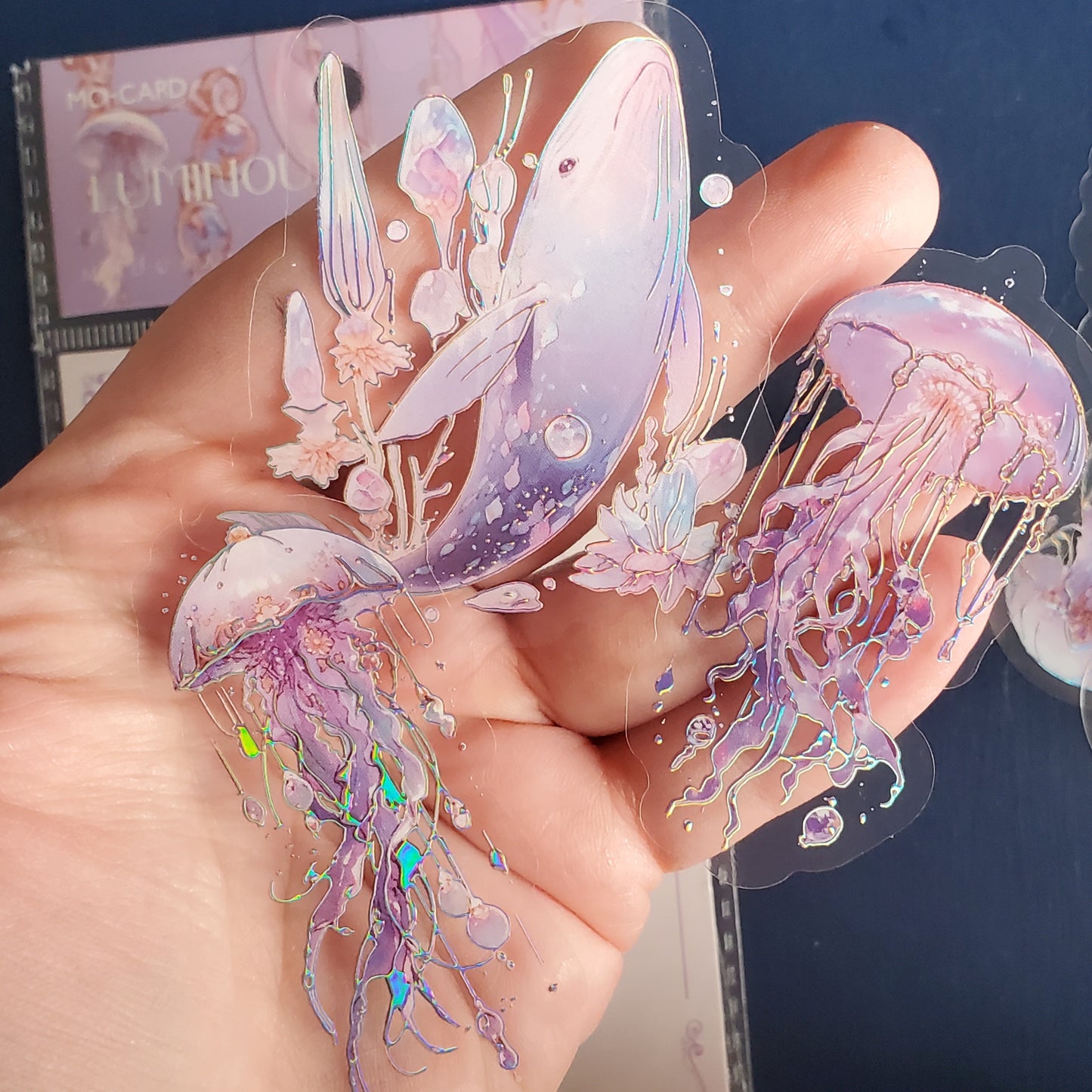 Holographic Jelly Fish Sticker Packs CHOOSE YOUR COLOR!