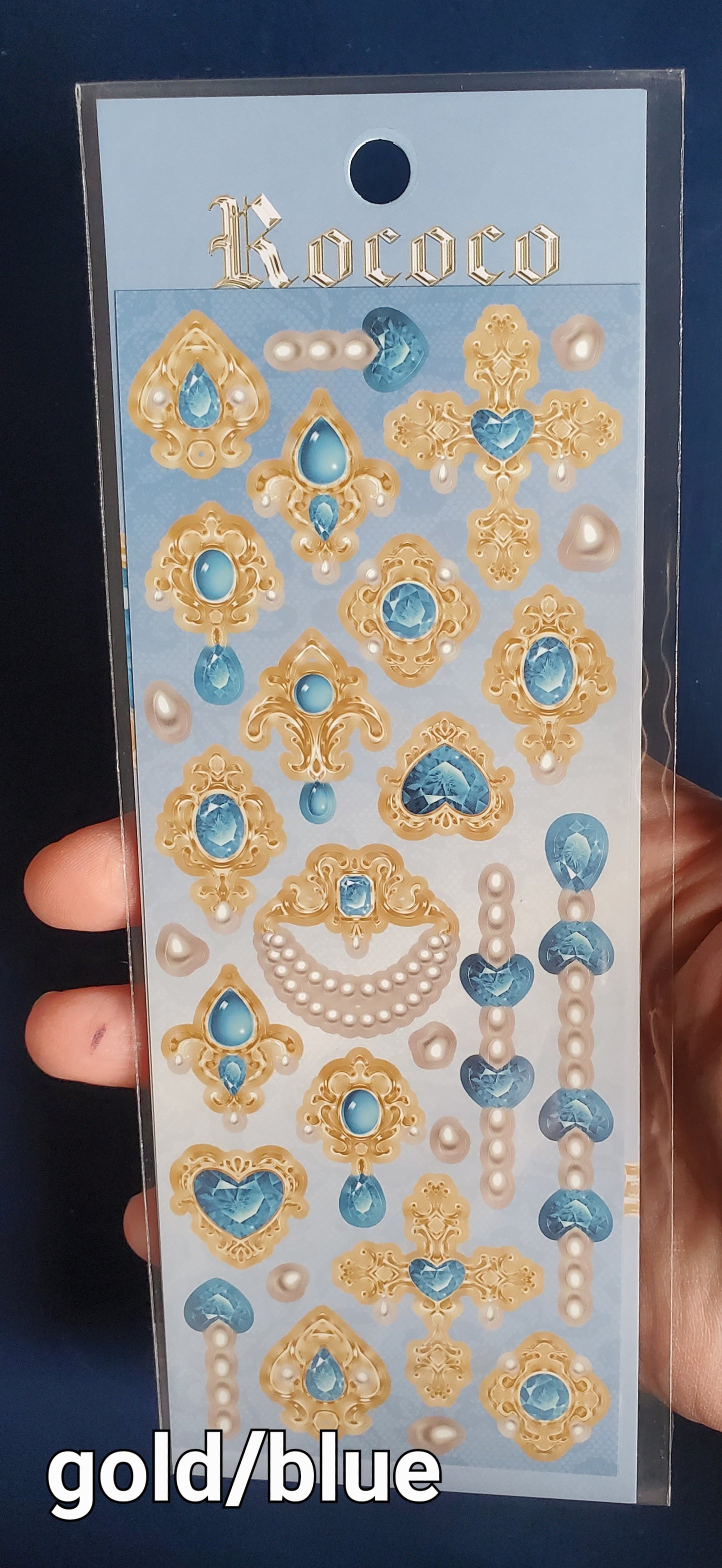 Pearls & Gems Sticker Sheet CHOOSE COLOR