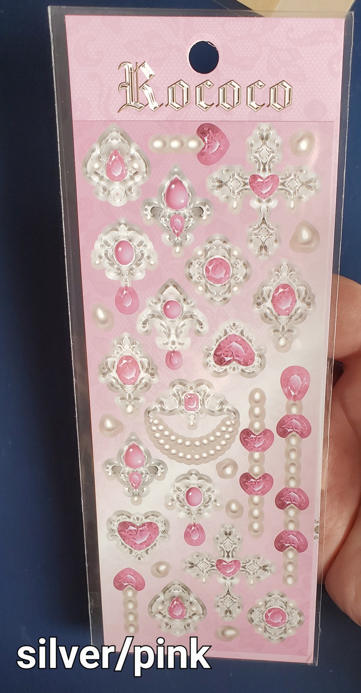 Pearls & Gems Sticker Sheet CHOOSE COLOR