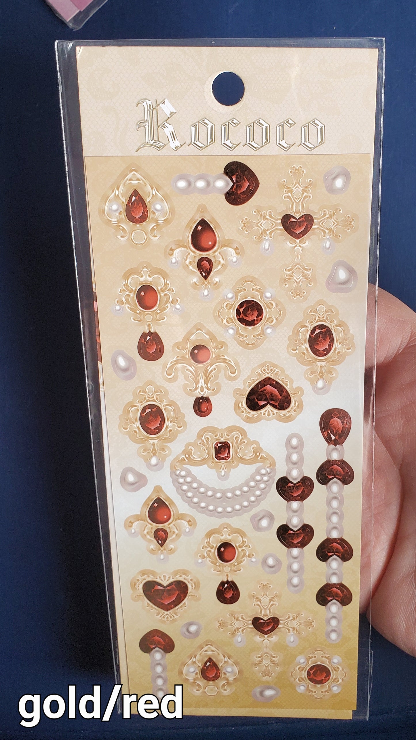 Pearls & Gems Sticker Sheet CHOOSE COLOR