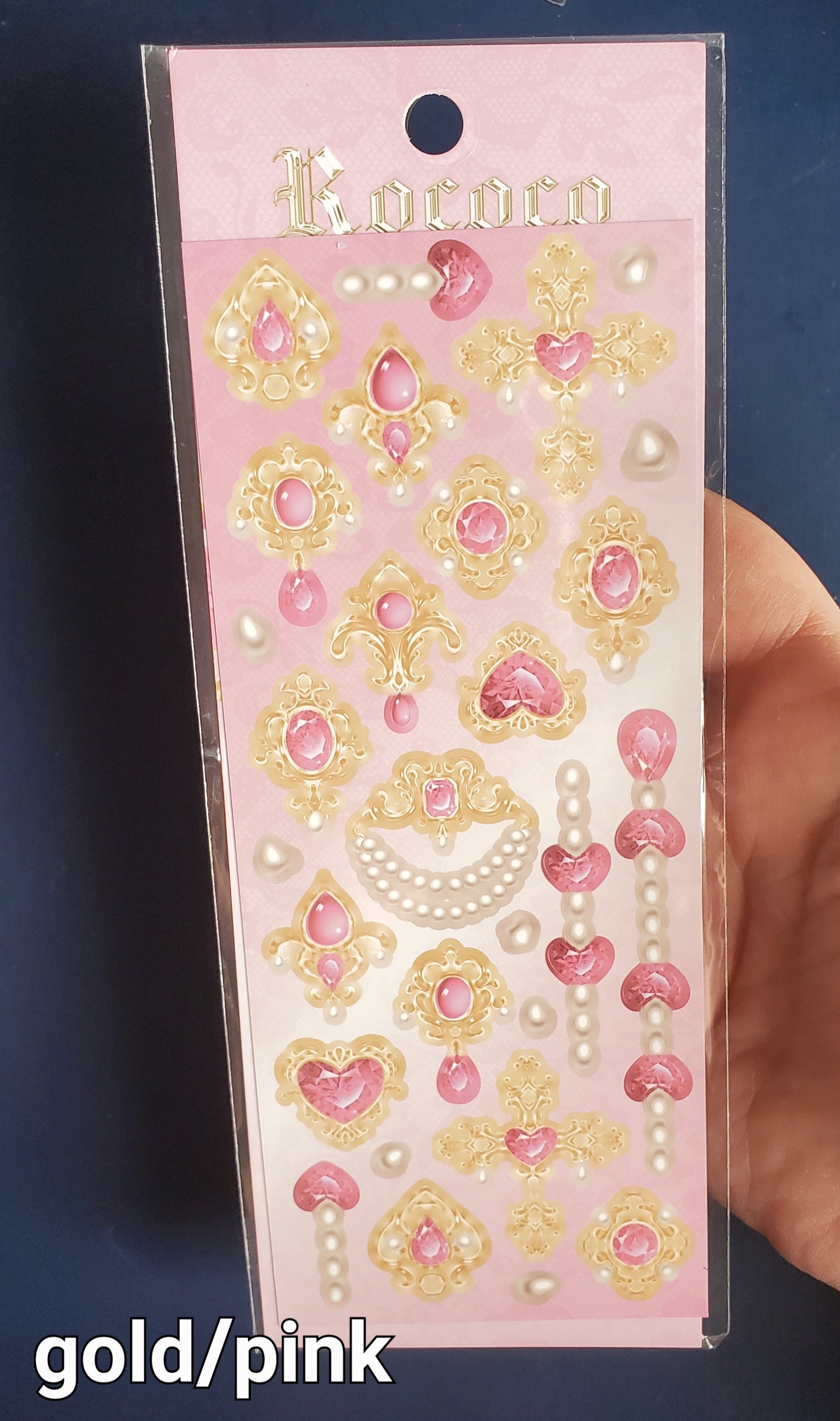 Pearls & Gems Sticker Sheet CHOOSE COLOR