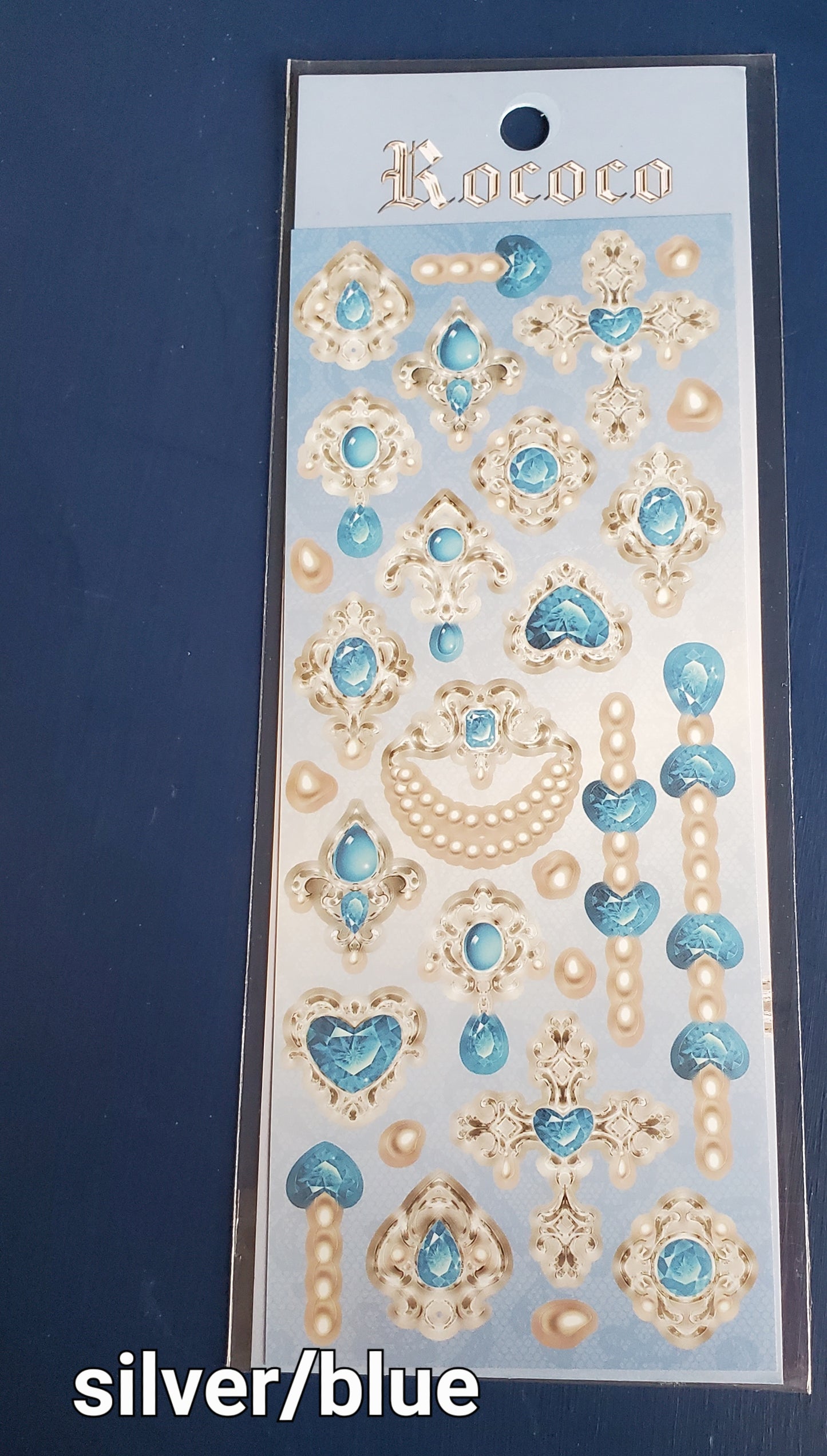 Pearls & Gems Sticker Sheet CHOOSE COLOR
