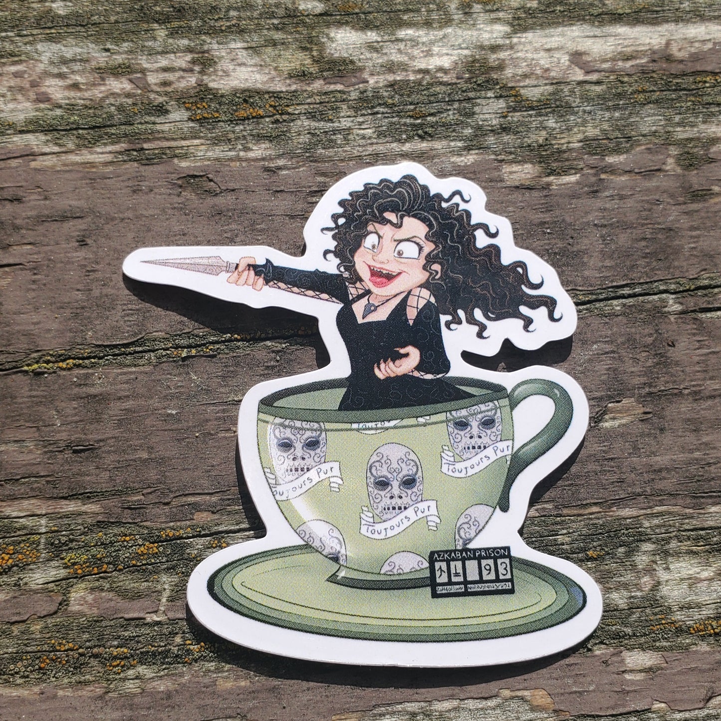 Scary Lady Cup Vinyl Sticker
