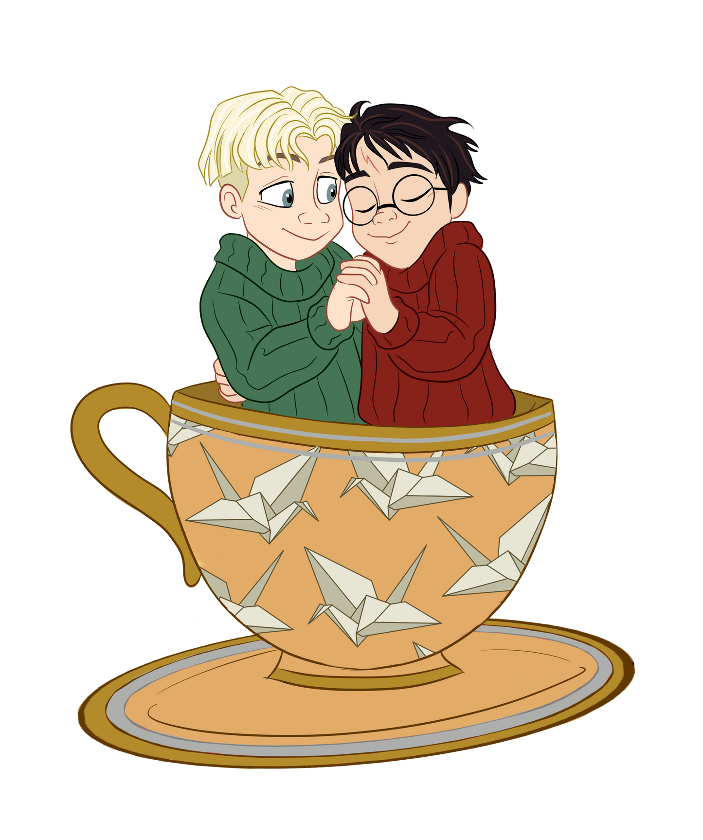 Grumpy Boy & Scar Boy Couples Tea Cup LE 50