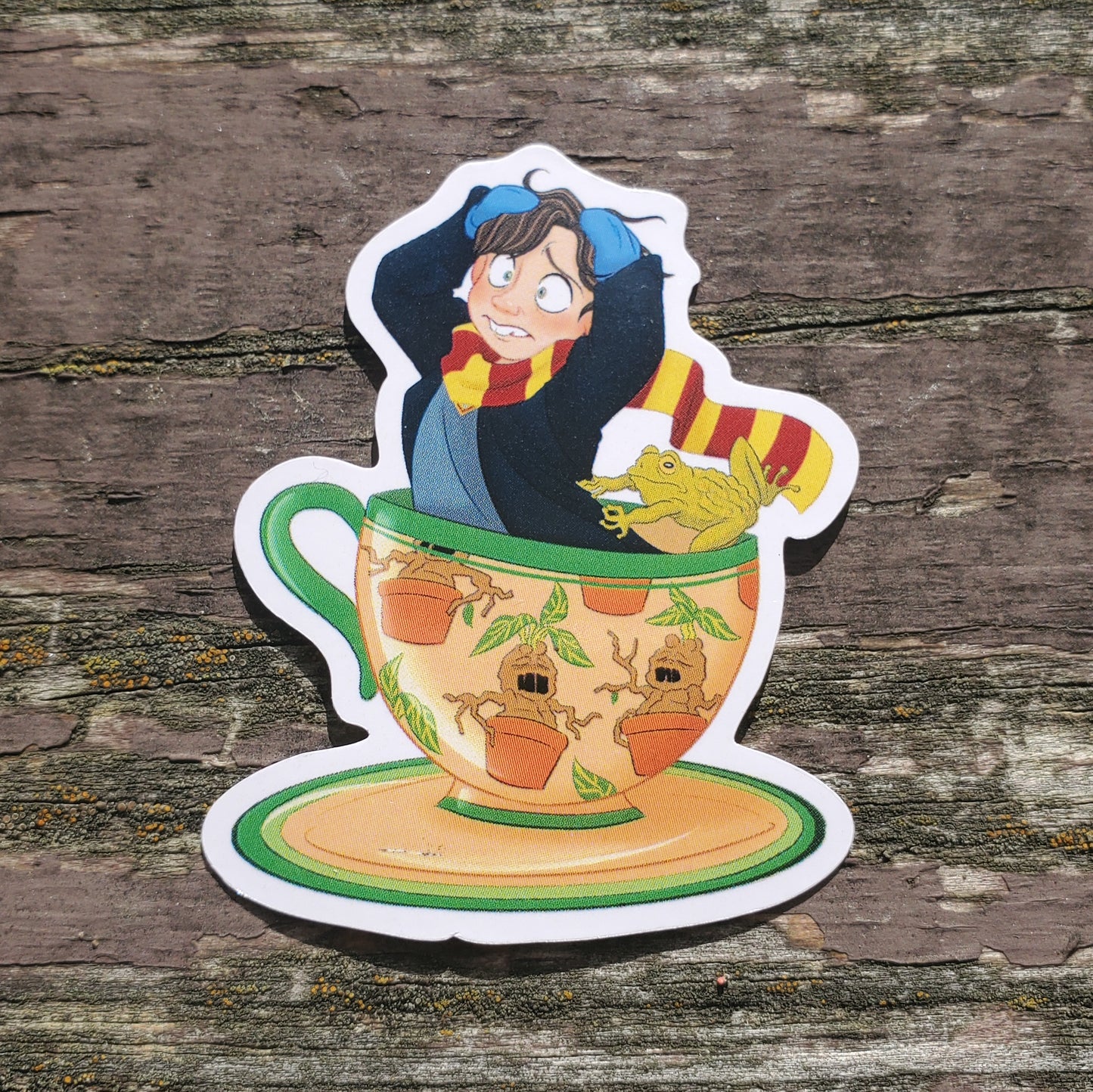 Frog Boy Cup Vinyl Stickers