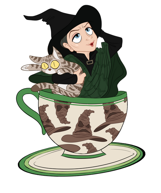 Cat Professor Teacup Pin Presale