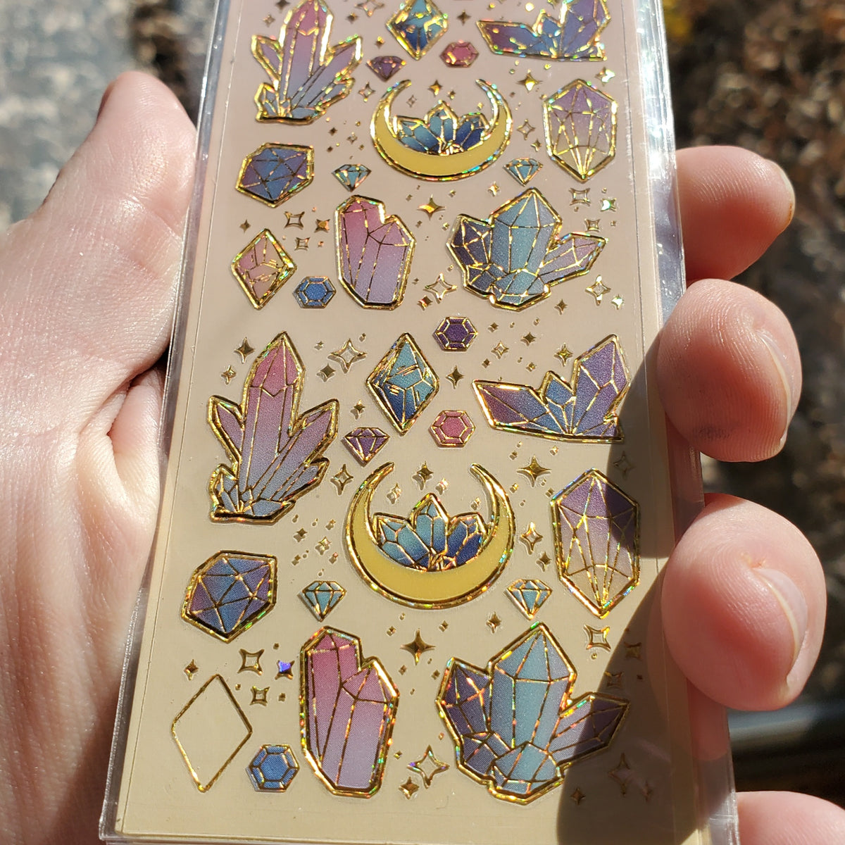 Crystal Sticker Sheet Holo Trim Crystal Sticker Sheet – CinninAndPinnin
