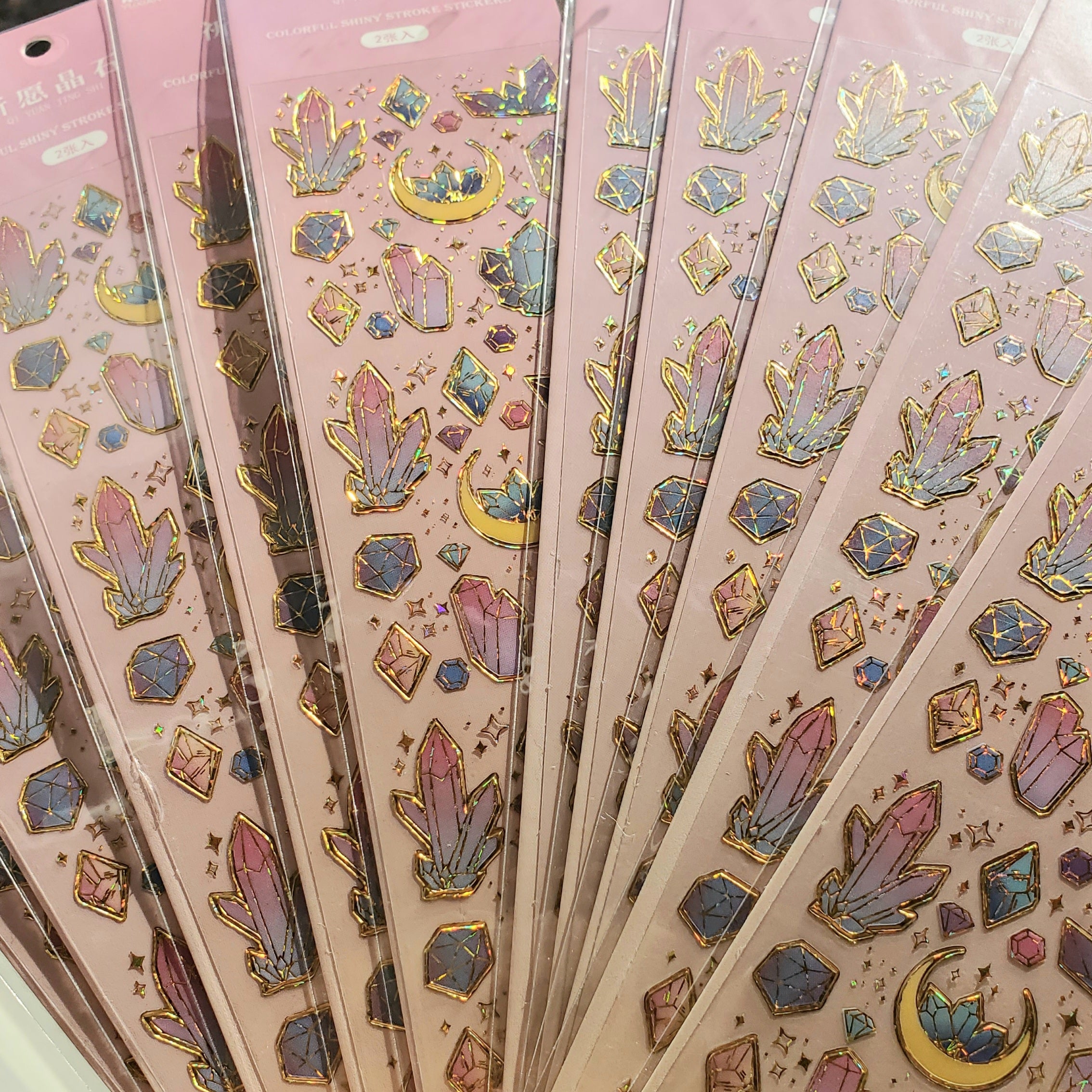 Crystal Sticker Sheet Holo Trim Crystal Sticker Sheet – CinninAndPinnin