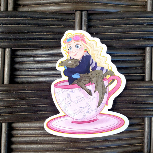 Weird Girl Cup Sticker