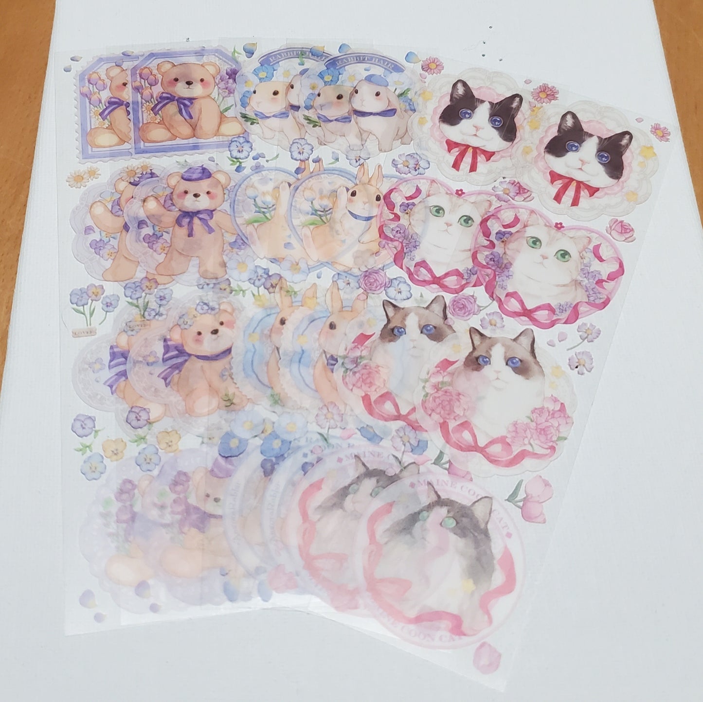 Kawaii Animal Assorted Sticker Sheet Packs